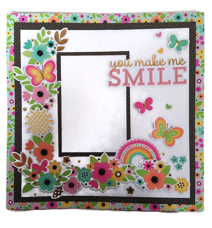 You Make Me Smile Scrapbook Layout