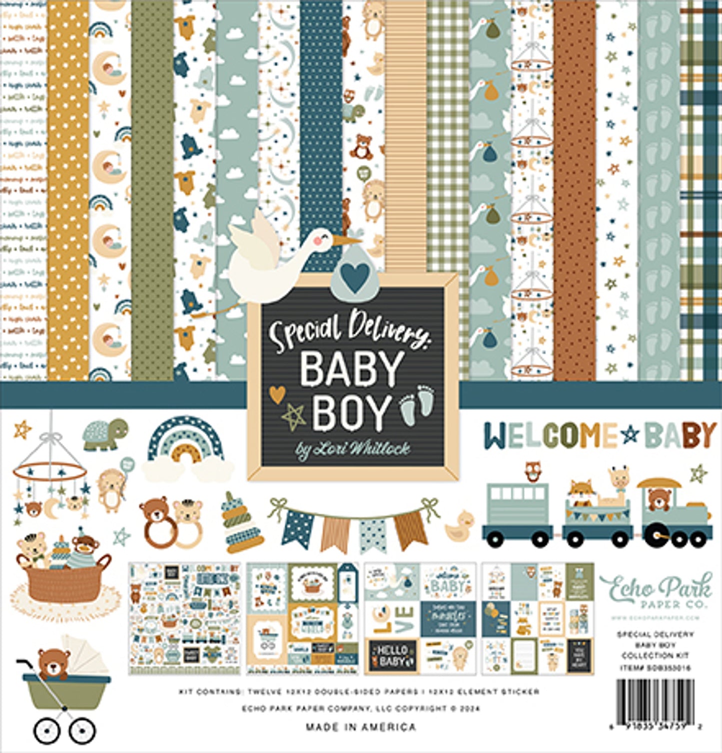 Echo Park Special Delivery Baby Boy Collection kit