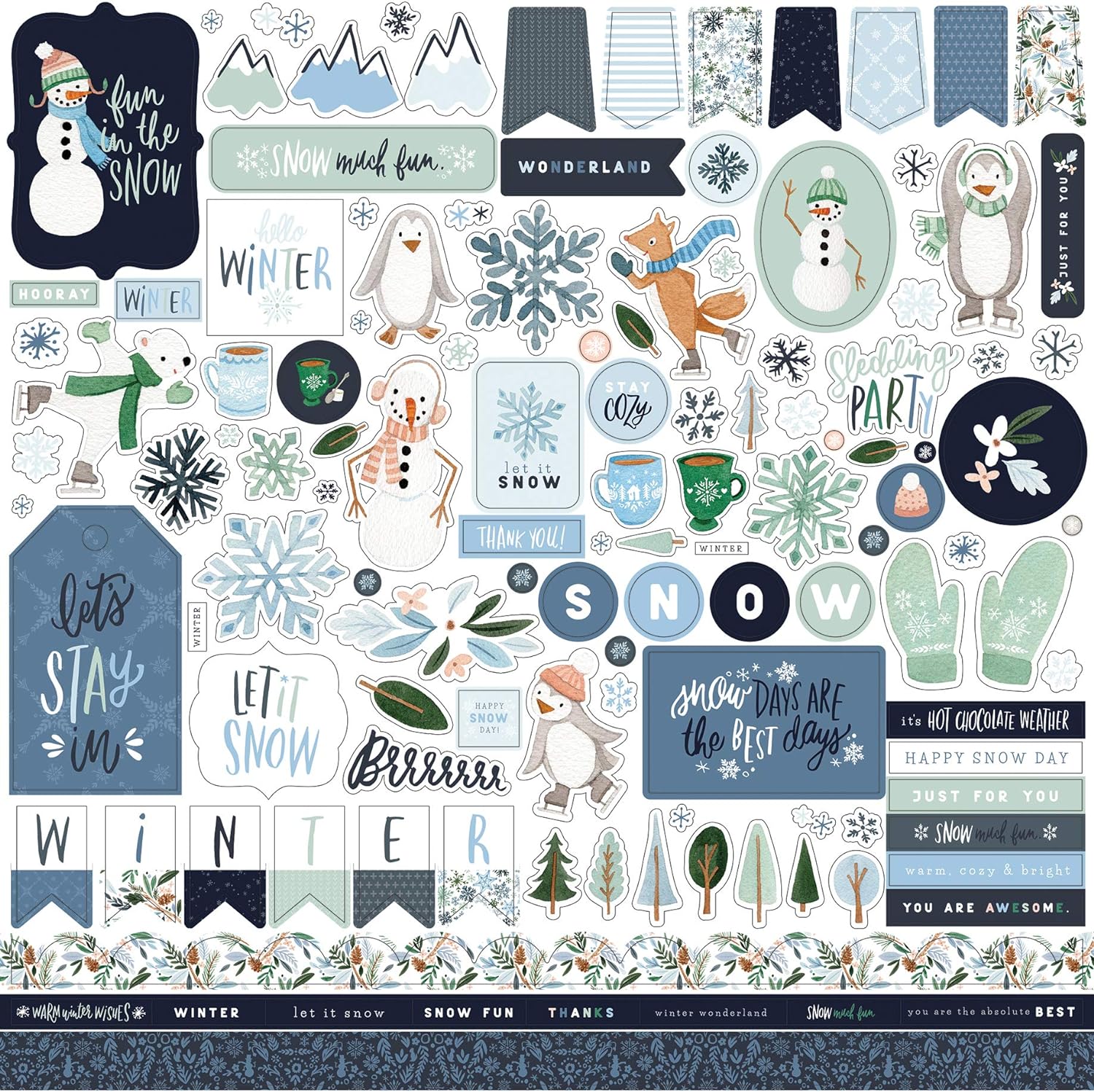 Carta Bella Winter Market Stickers