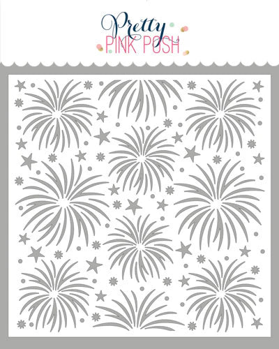 Fireworks Stencil by Pretty Pink Posh