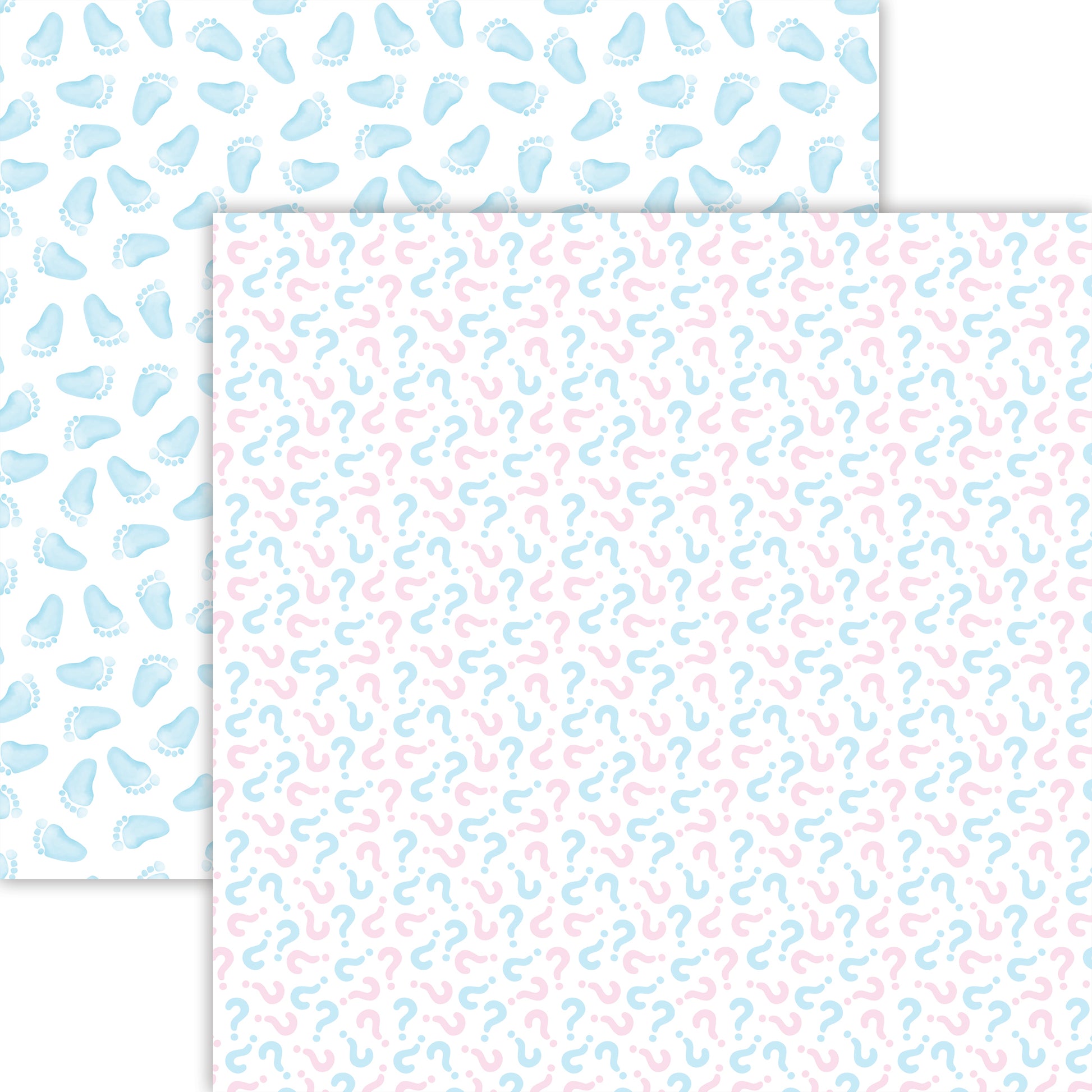 He or She Gender Reveal Baby Scrapbook paper