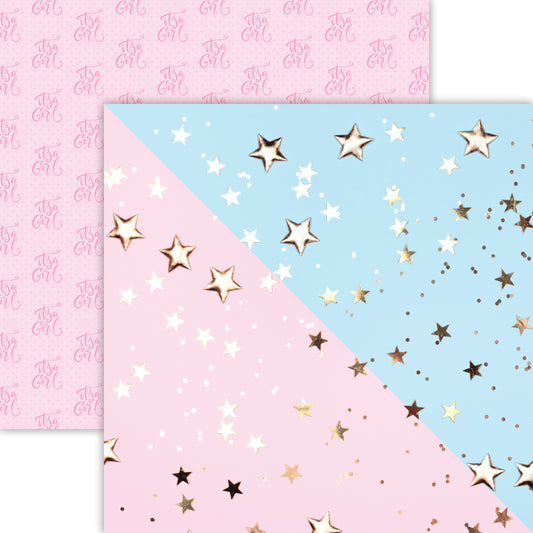 Little Star - Gender Reveal 12X12 Scrapbook Papers