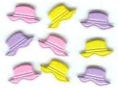 Girl Hats Scrapbooking Brads - Assorted - 10pc