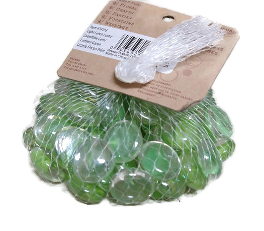 Light Green Luster Glass Vase Filler Scatter - 12 Ounces