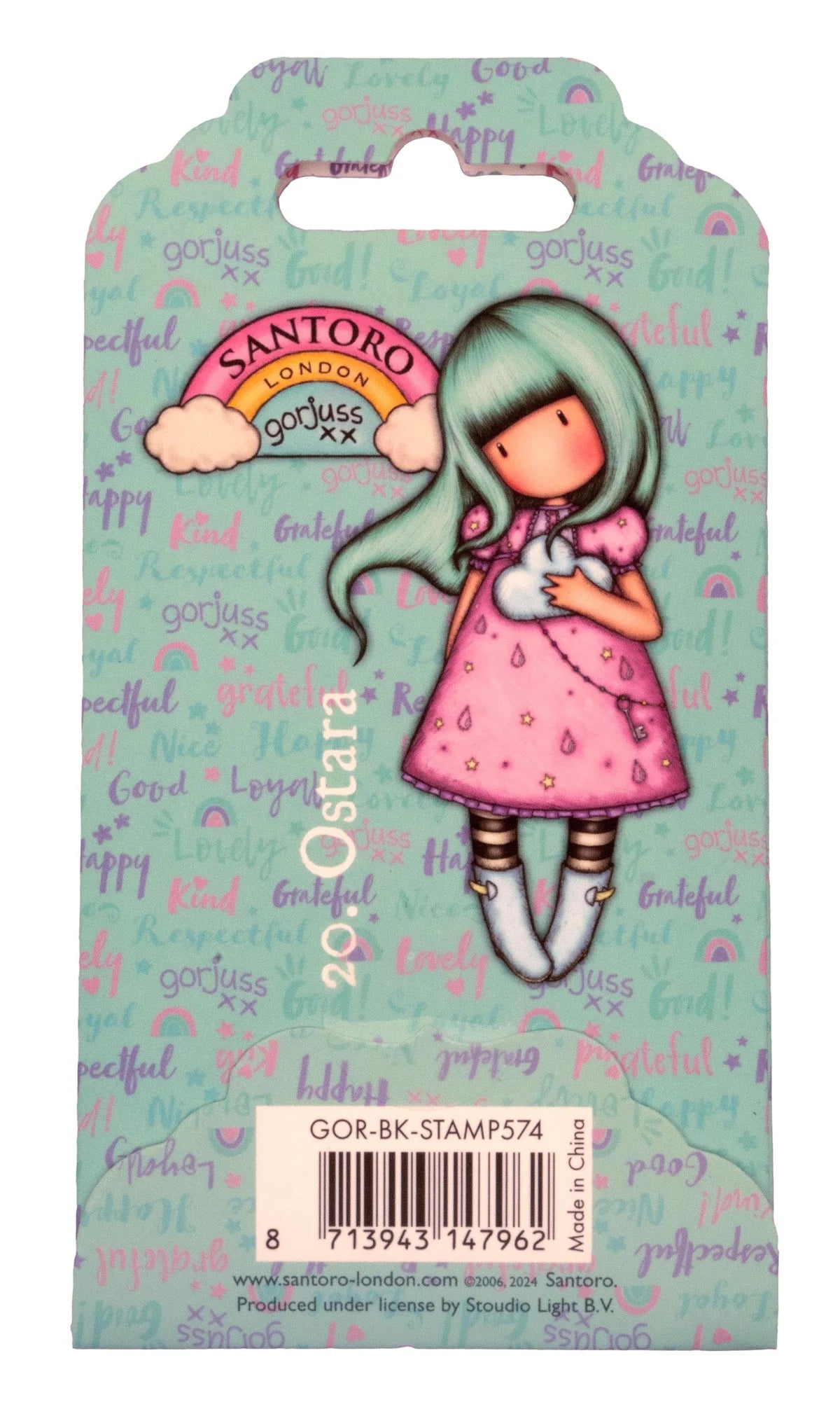 Santoro Cling Stamp Gorjuss - Be Kind - Ostara