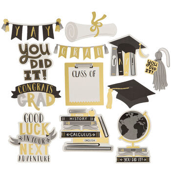 Graduation Die Cut Stickers Set