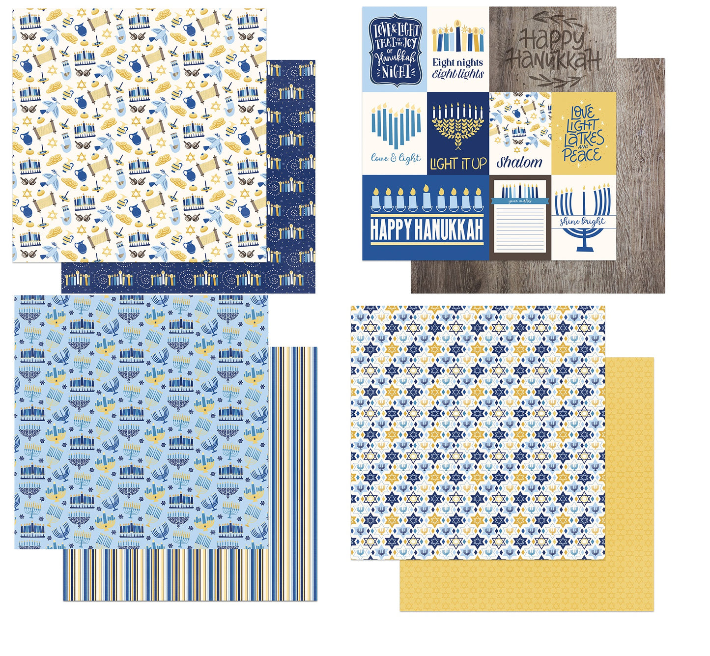 Hanukkah Festival of Lights Scrapbook Paper Set