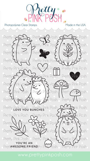 Pretty Posh Pink Hedgehog Friends Stamp Set