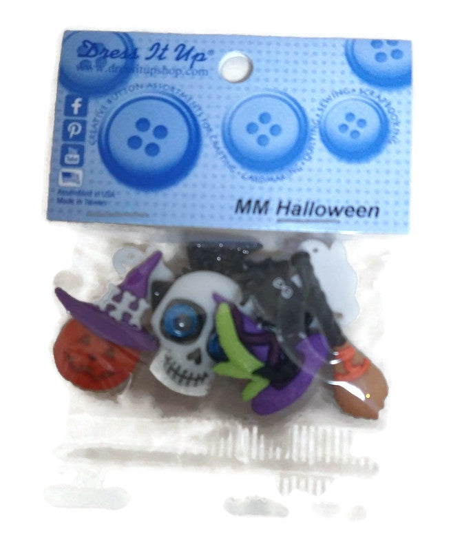 Halloween Memory Buttons Embellishments Set #3