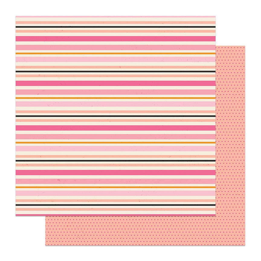 Faboolous Stripe Lil Boo Thing Scrapbook paper