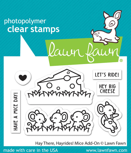 Lawn Fawn Hey There Hayride Mice Stamps