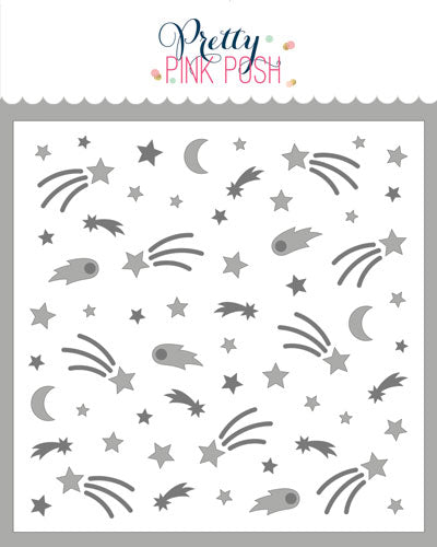 Layered Shooting Stars Stencil Set