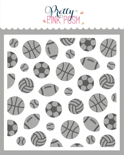 Sports Ball Layered Stencil Set by Pretty Pink Posh