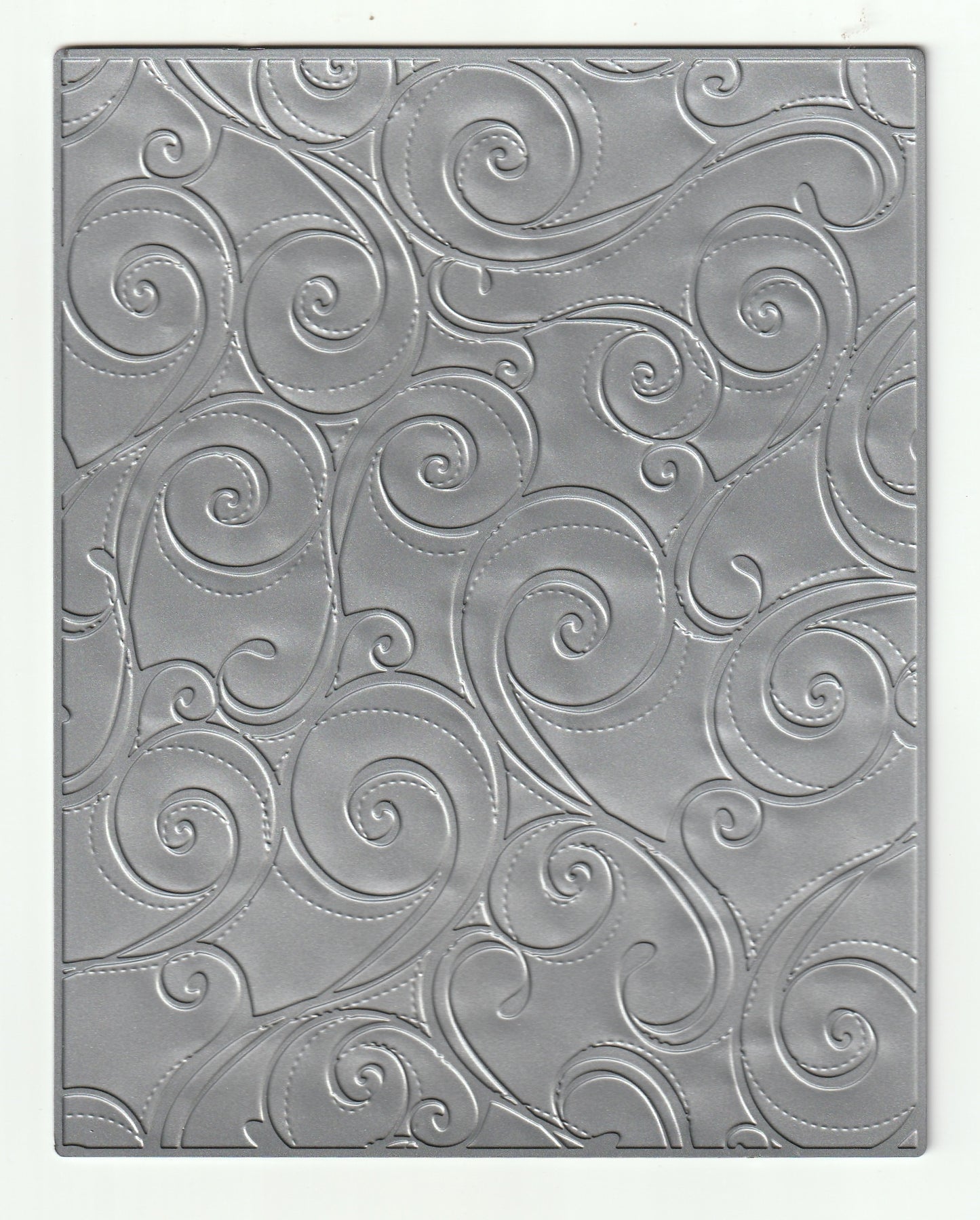 Metal Texture Plate - Double Sided Music Notes and Swirls