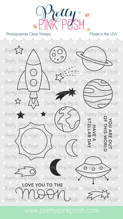 Outer Space Stamps by Pretty Pink Posh