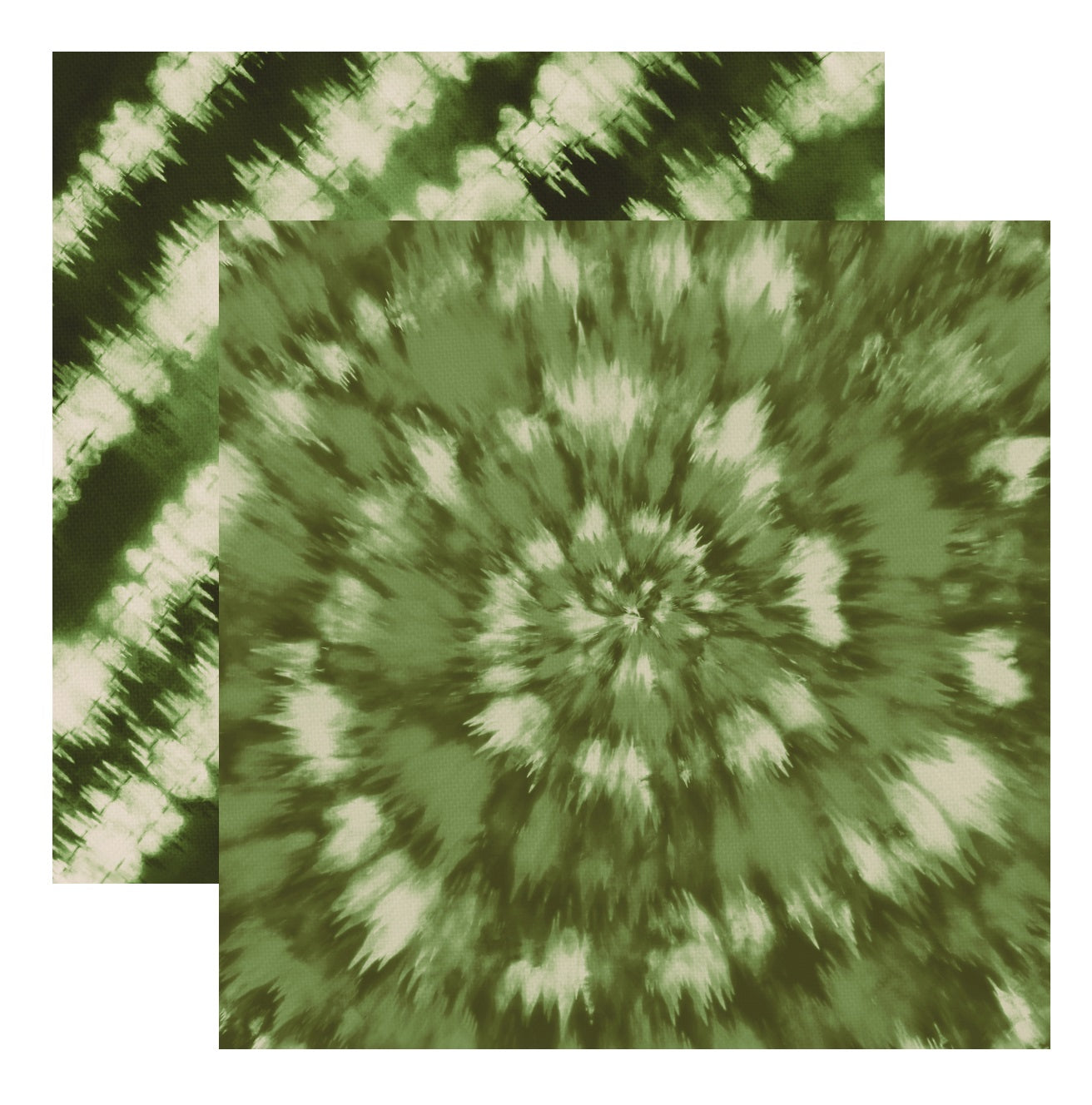 Boho Tie Dye Green Jeans Scrapbook Paper