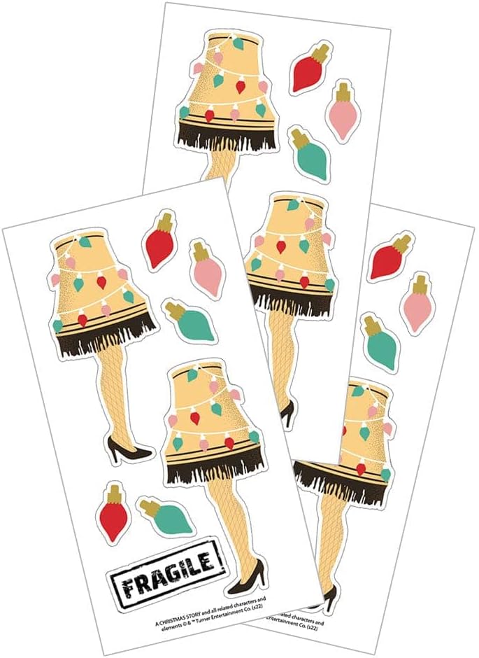 Fragile Leg Lamp A Christmas Story Movie Stickers