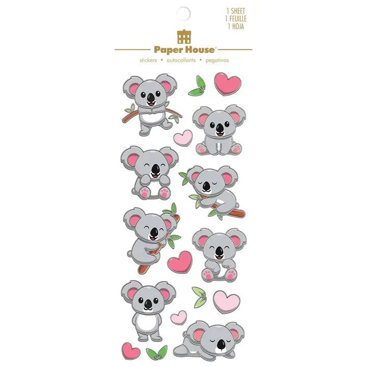 Paper House Koala Foil Stickers