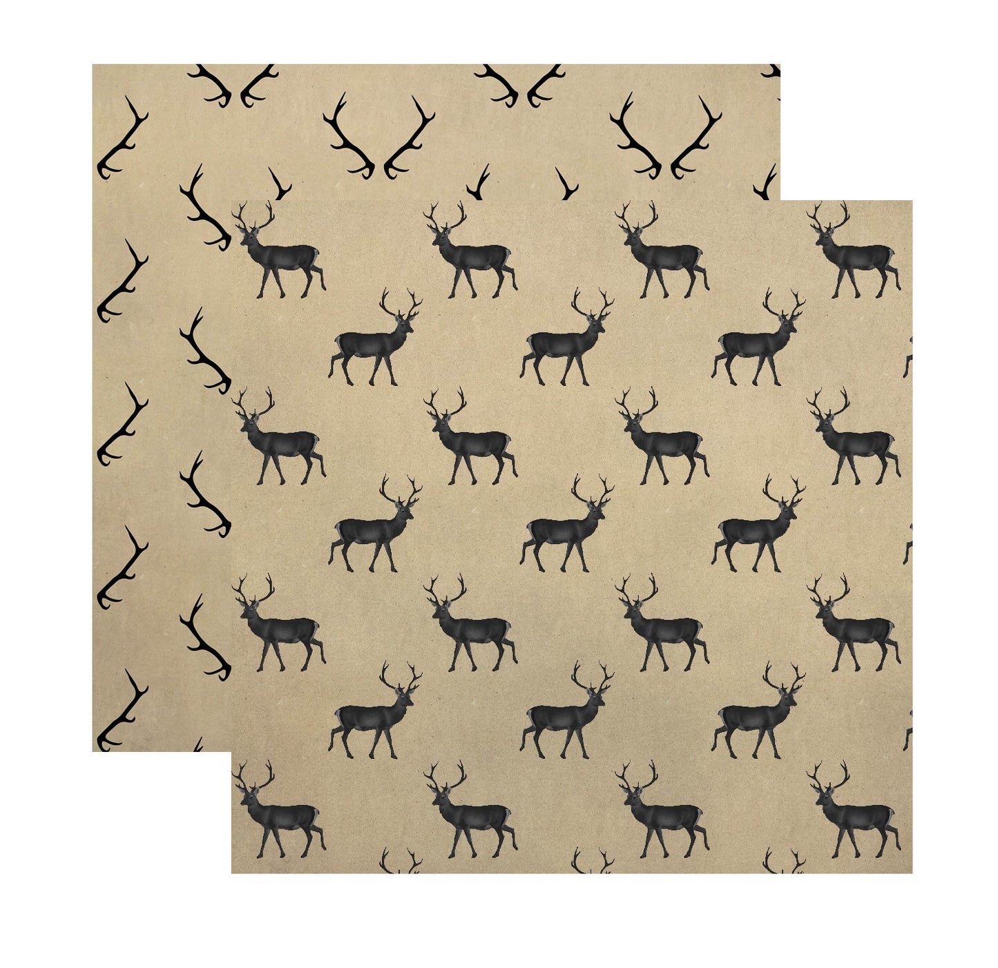 Lumberjack Buck/Antlers - Double Sided Paper 12x12