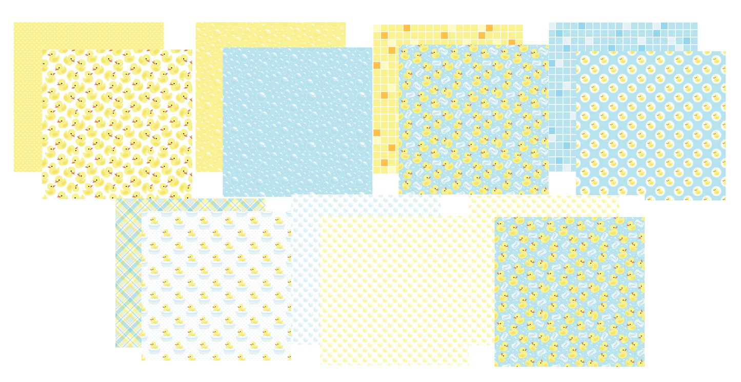 Rubber Duck Scrapbook Paper Assortment Set