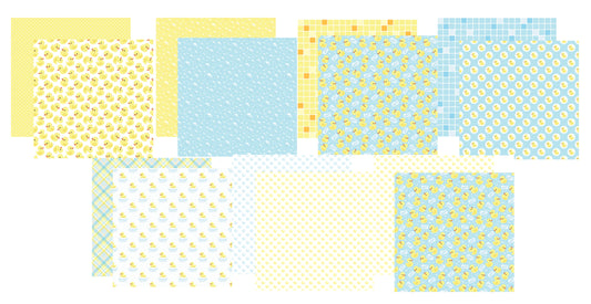 Rubber Duck Scrapbook Paper Assortment Set