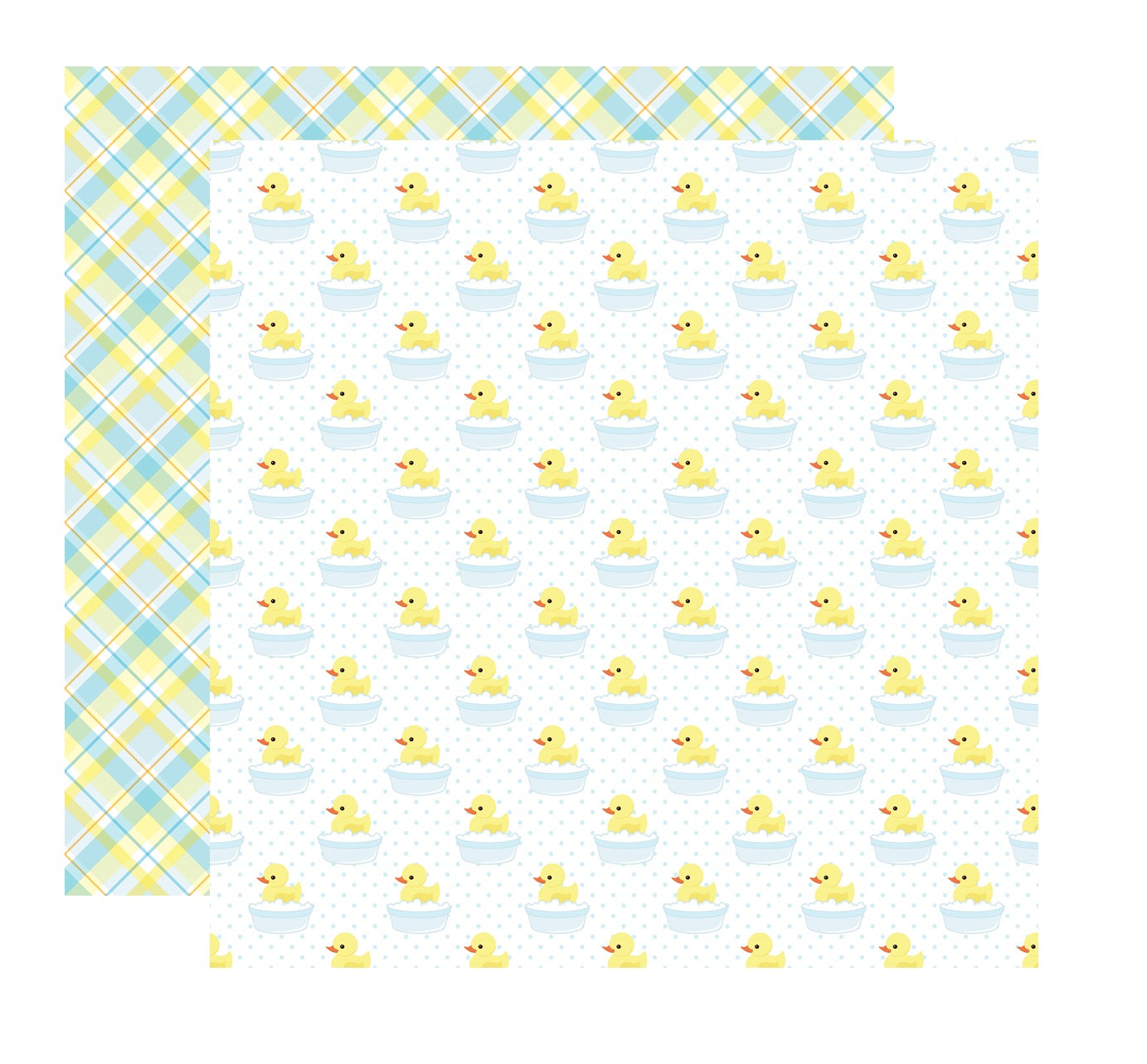 Rubber Ducks in Bathtub Scrapbook paper