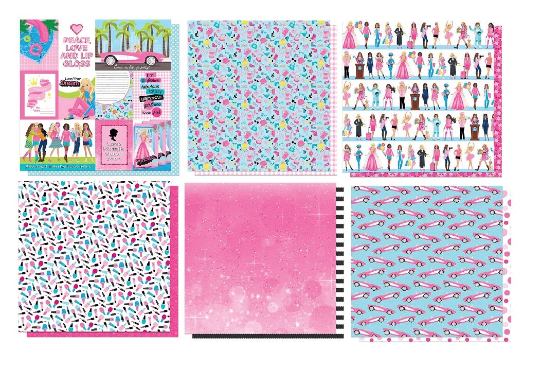 Fashion Dreams Doll Scrapbook Paper set