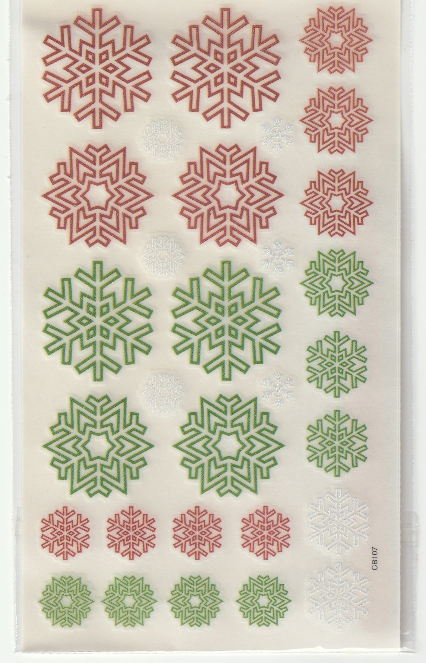 Reminisce Christmas Basics Snowflake RubOns