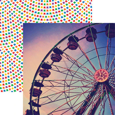 Reminisce County Fair Ferris Wheel Scrapbook Paper