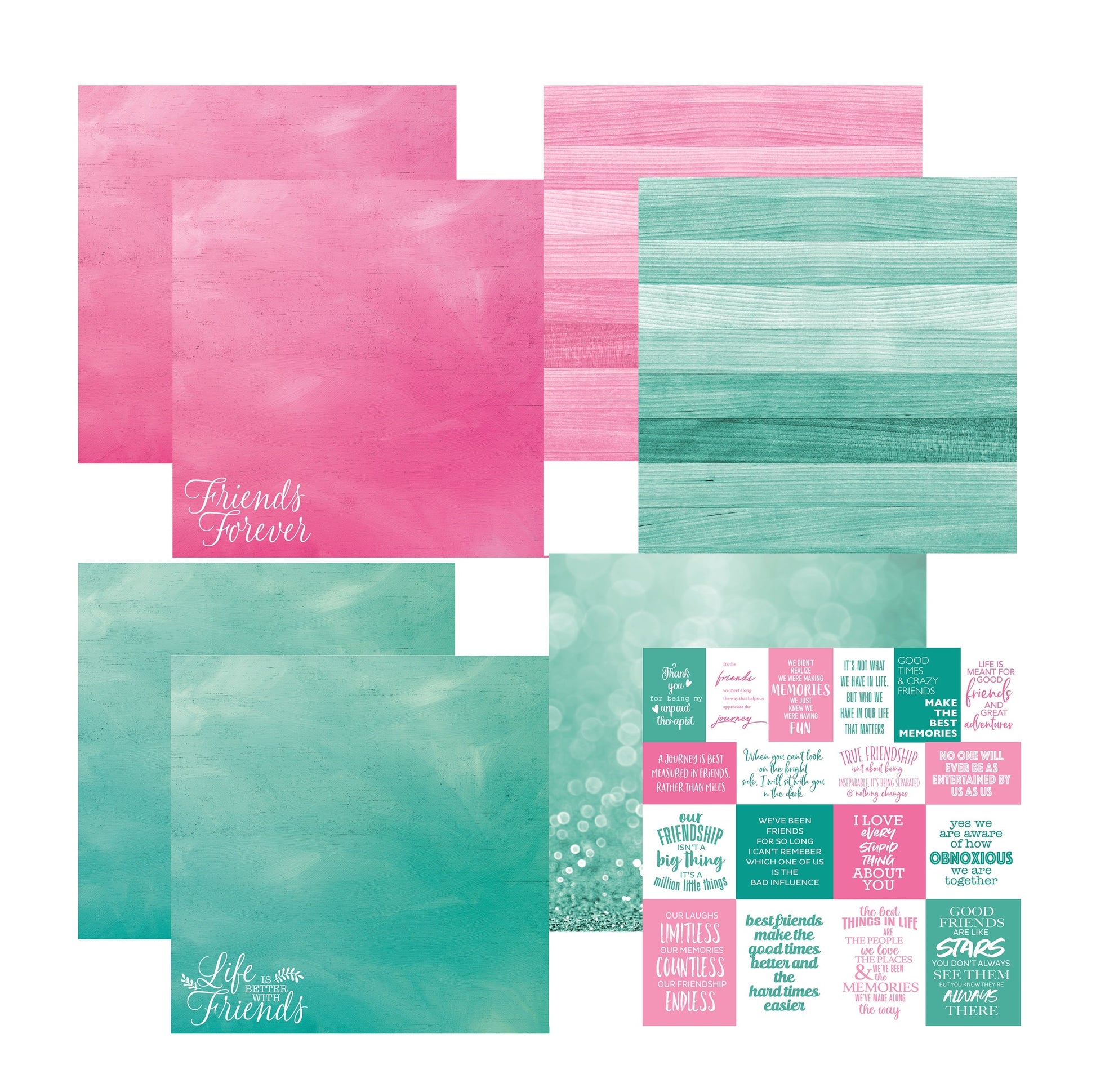 Reminisce Friends Forever Scrapbook Paper Set