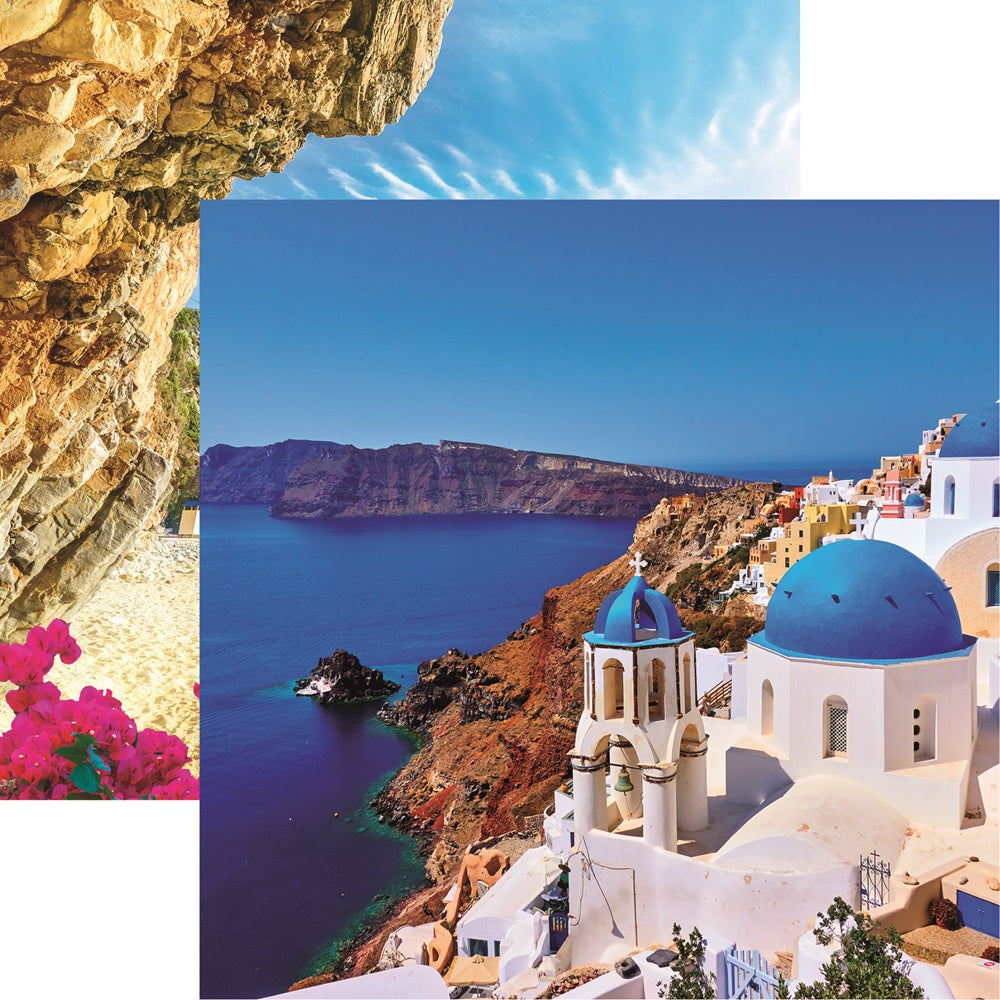 Reminisce Greece Santorini Scrapbook Paper