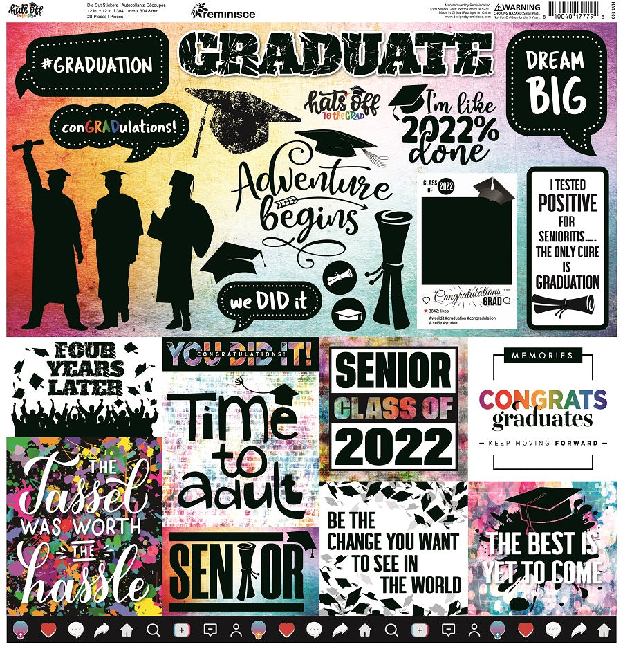 Reminisce Hats off to the Grad Stickers