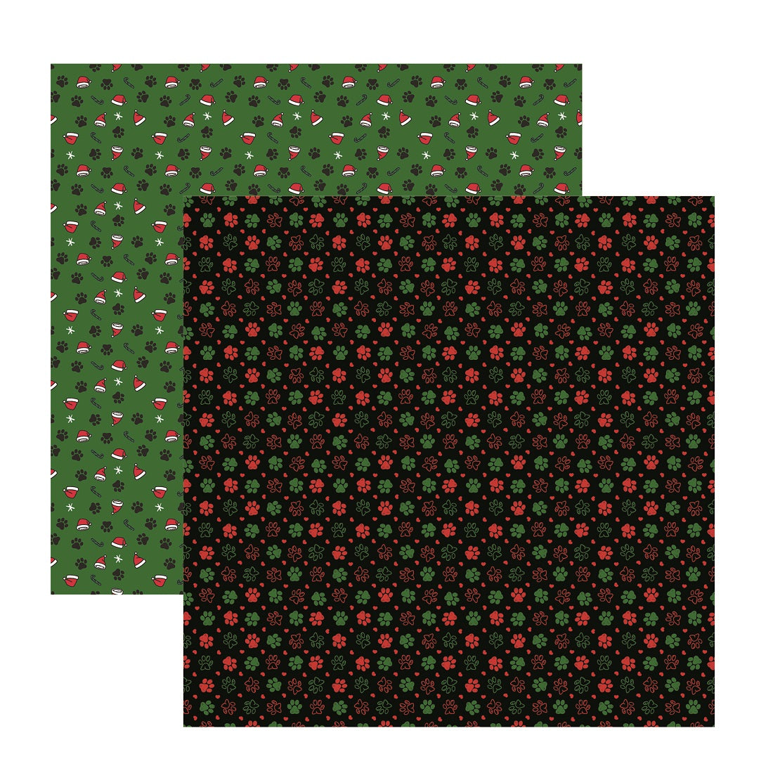 Happy Pawlidays Paws Galore Scrapbook Paper