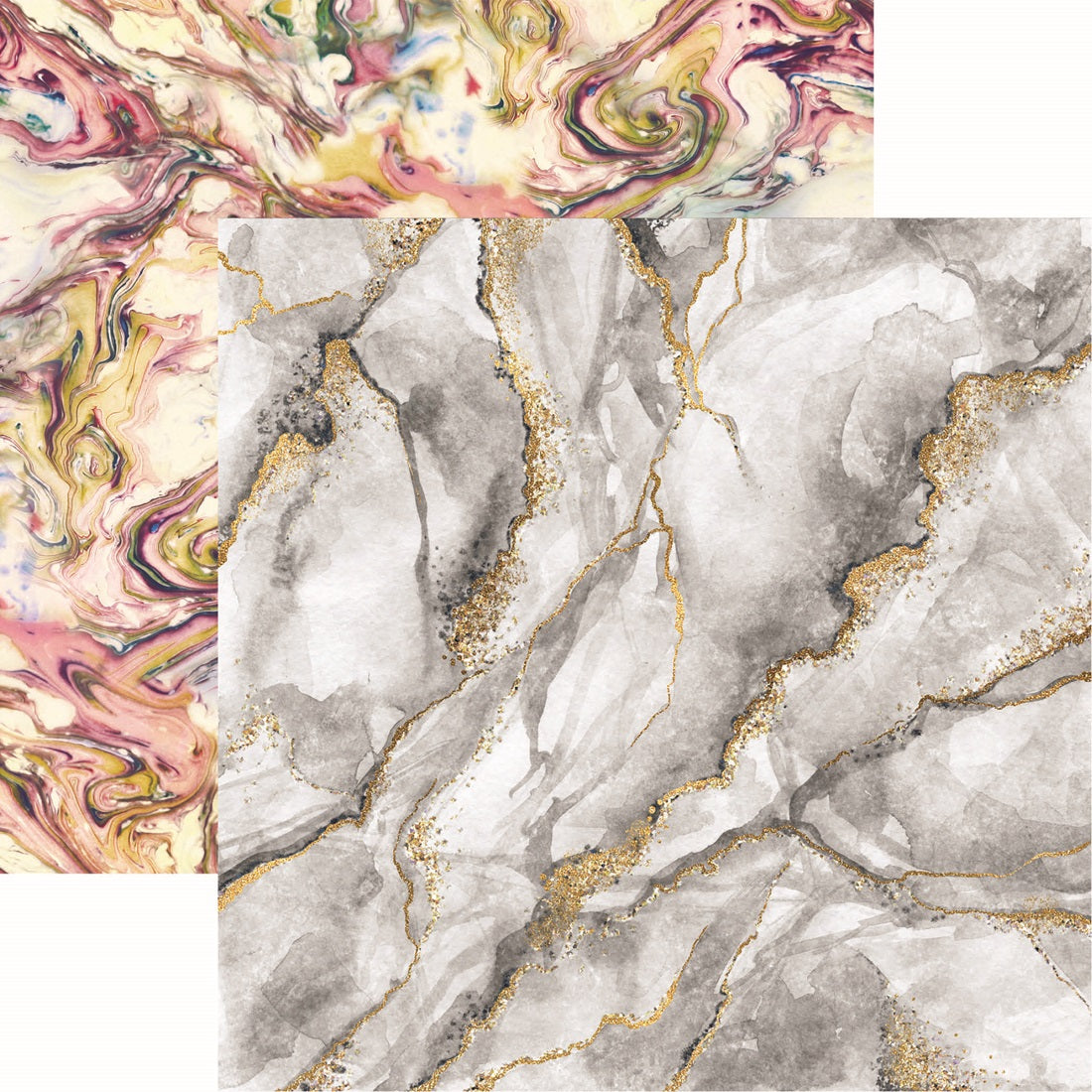 Reminisce Liquid Marble 3 Scrapbook Paper