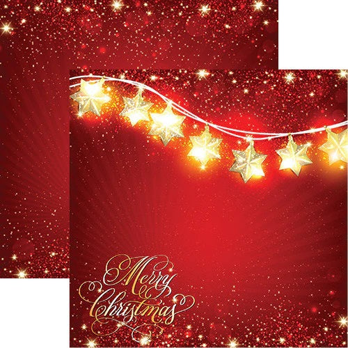 Magical Christmas Red Christmas Scrapbook Paper