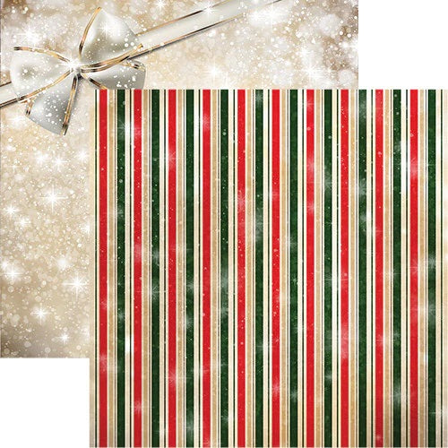 Magical Christmas Scrapbook Papers - Magical Stripe