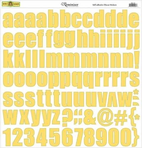 Reminisce Monkey Business Yellow Alphabet Stickers