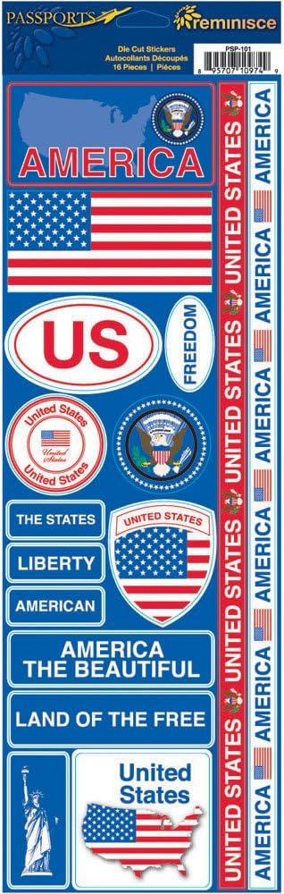 Reminisce Passport America Stickers