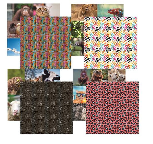 Reminisce Say What Animals Scrapbook Paper Set