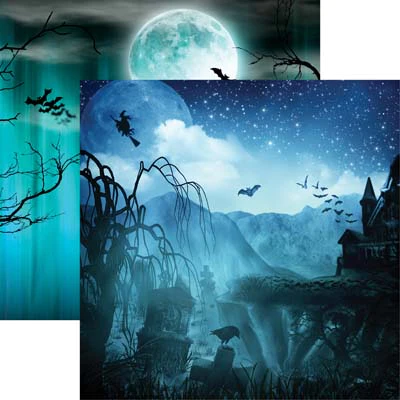 Vampire Bats Spooky Nights Scrapbook Paper