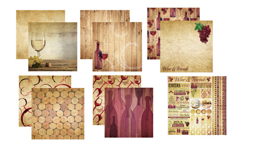 Reminisce The Winery Scrapbook Papers and Stickers Set