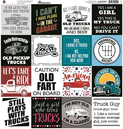 Reminisce Vintage Trucks Stickers