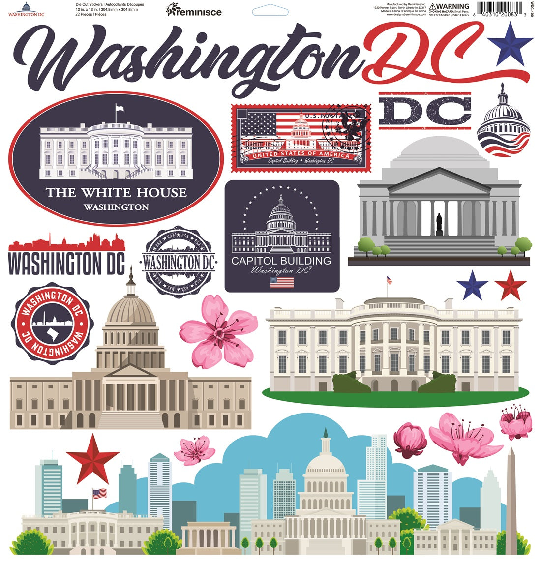 Reminisce Washington DC Stickers