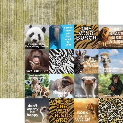 Zooaventures Zoo Scrapbook Paper by Reminisce