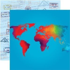 Reminisce Signature Series World Traveler Scrapbook Paper