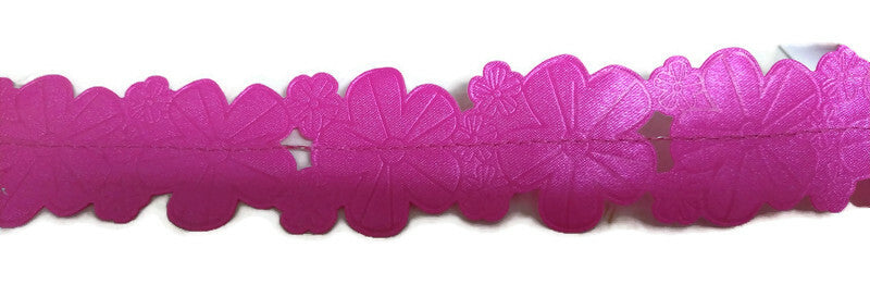 Fuschia Shaped Flower Wired Ribbon