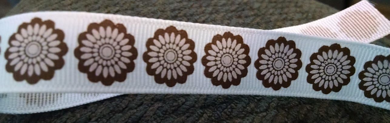 Brown Floral Ribbon