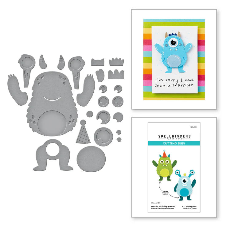 Spellbinders Dancin Birthday Monster Dies