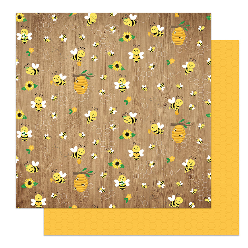 Sweet as Honey Bee Buzzing By Scrapbook Paper