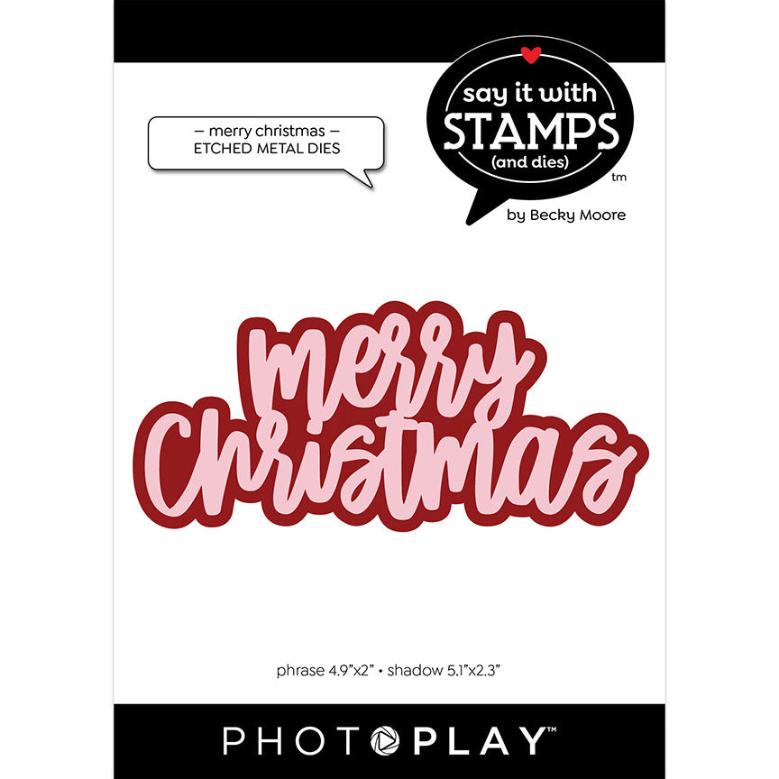 Merry Christmas Word Dies Set